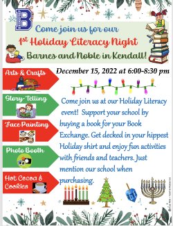1st Holiday Literacy Night